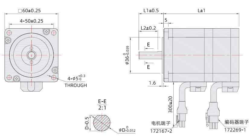 60閉環(huán)伺服電機(jī)尺寸圖 60閉環(huán)伺服電機(jī)尺寸圖