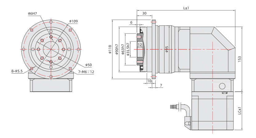 PZT86mm行星減速步進電機 PZT86mm行星減速步進電機